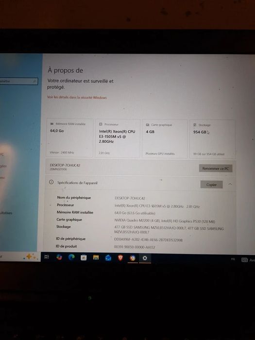 Lenovo ThinkPad P51, Intel Xeon E-1505m, 64gb Ram, 1TB SSD NvME, Windows 11