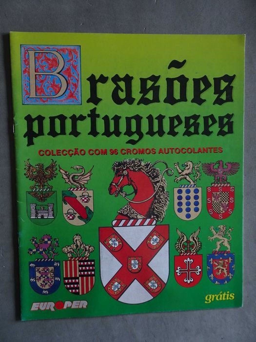 Caderneta de cromos Brasões Portugueses (tem 3 cromos)