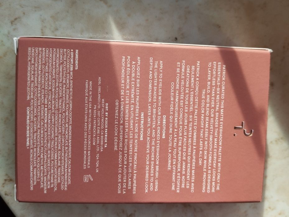 Paleta cieni light Patrick Ta