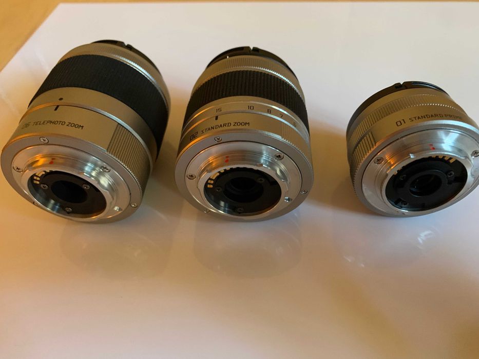 Aparat Pentax Q plus trzy obiektywy