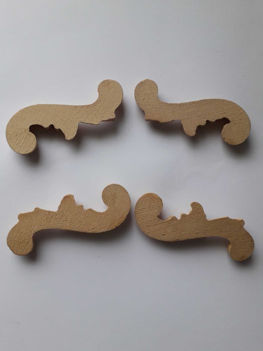 Dekor ornament z pyłu drzewnego(4szt.)