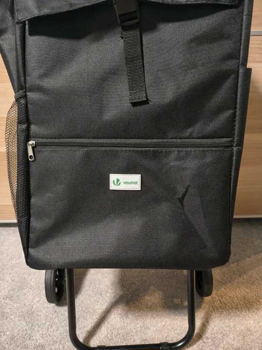 Wózek na zakupy i plecak w jednym z izolowaną torba