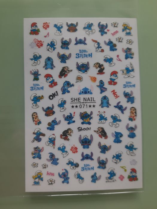 Naklejki na paznokcie Stitch