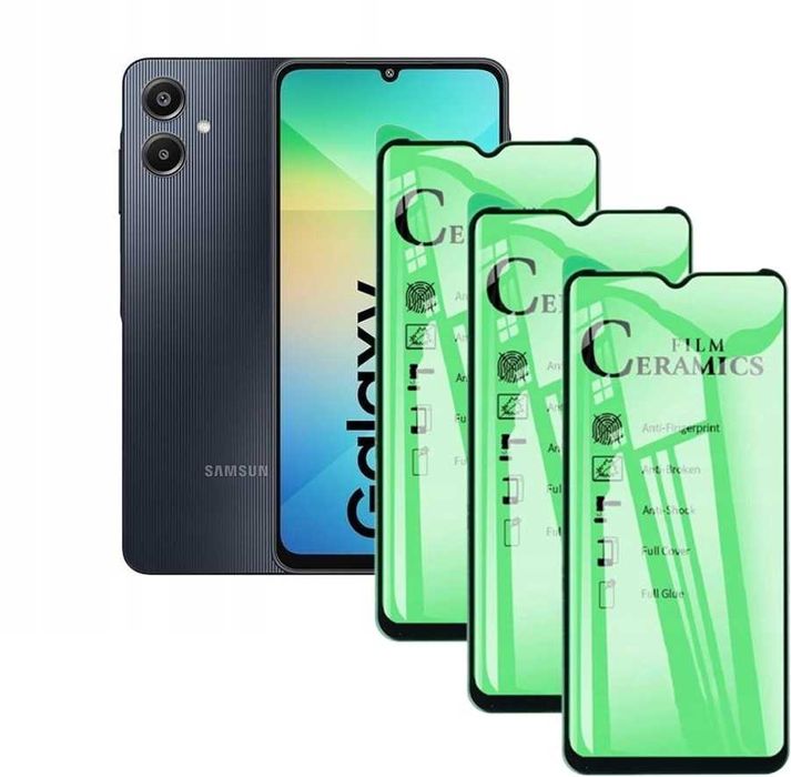 3x Szkło Hybrydowe Ceramiczne 9D do Samsung Galaxy A06 4G / A06 5G