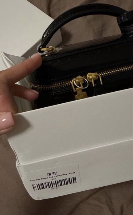 Jw pei cleo black croc
