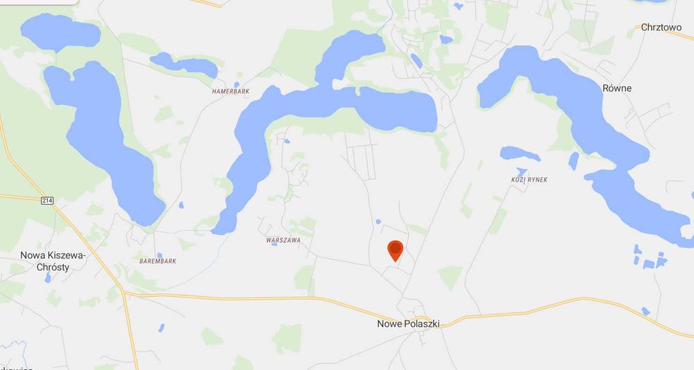 Działka bud. Nowe Polaszki, blisko jezior, wydane WZ