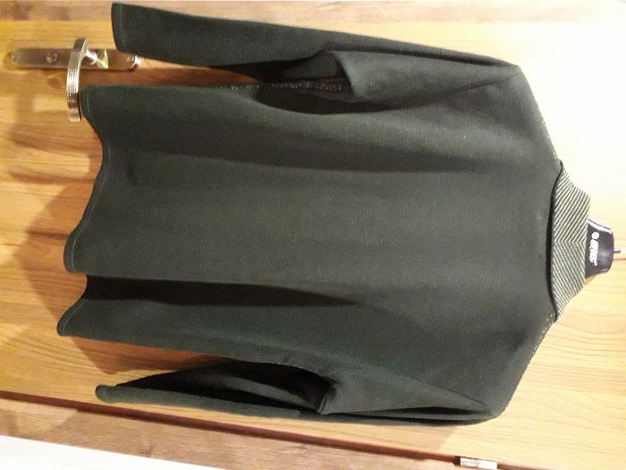 NIESPOTYKANY sweter z wzorem liści - piękny kolor BUTELKOWA ZIELEŃ!