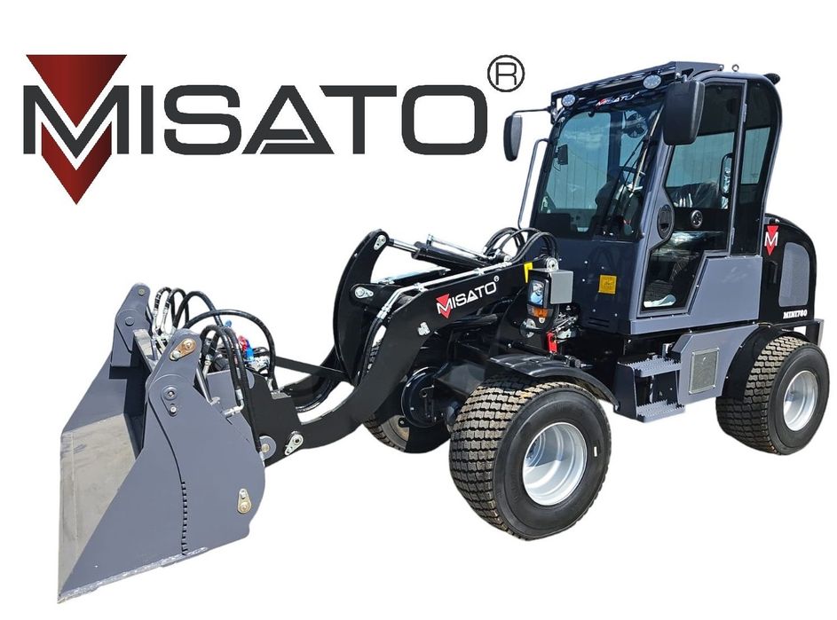 MISATO Mini 780  Klimatyzacja kabina 50KM 4 cylindry łyżka 4 w 1 + widły jak WOLF