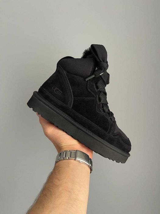 Уггі UGG Lowmel High Sneaker Black premium угги повністю натуральні