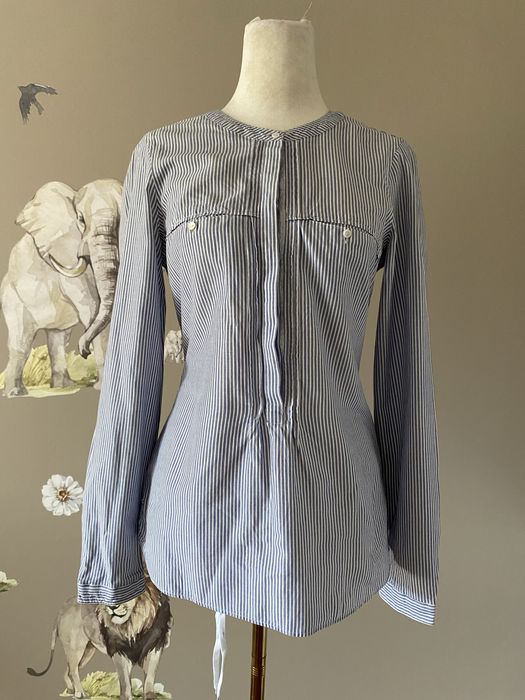 Elegancka nowa koszula bawełniana z lnem Massimo Dutti S/M