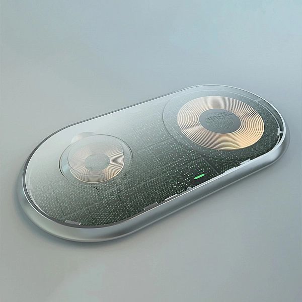 Choetech ładowarka bezprzewodowa Qi 2w1 do smartfonów / Apple Watch ze