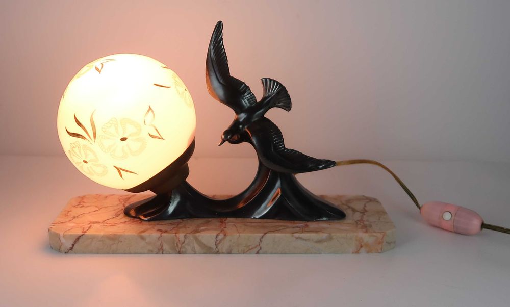 Candeeiro de mesa antigo Art Deco (Ref. 3)