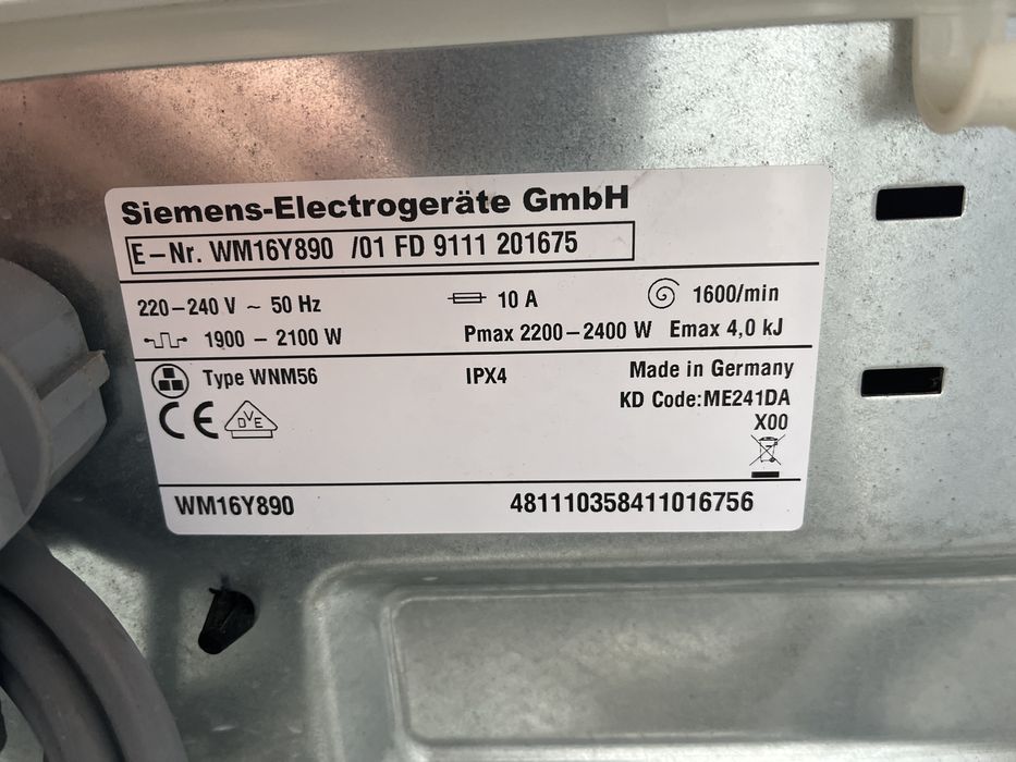 Пральна машина Siemens IQ790 Стан ідеальний На 9 кг.