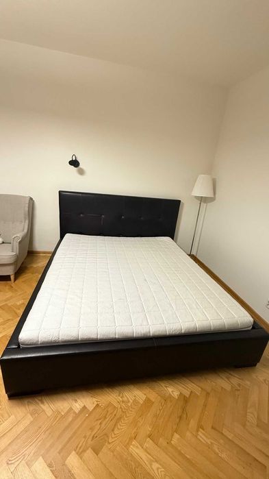 Łóżko wenge materac Hilding Salsa 180x200 szafki nocne szafa