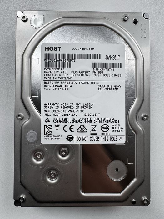 Жорсткий диск HDD 4TB - HGST HUS726040ALA614