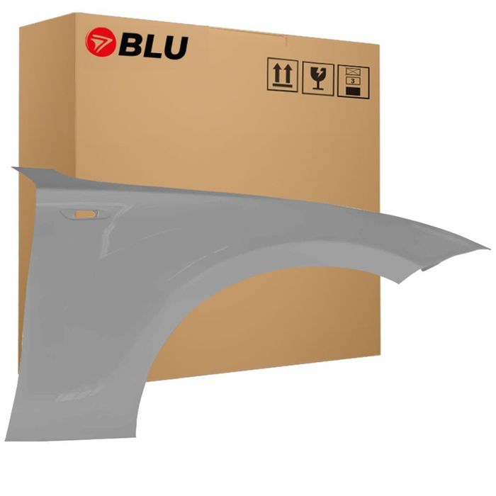 BLU Błotnik BMW 1 I E81 E82 E87 E88 354 prawy srebrny 04-13 przód Titansilber Titanium Silber
