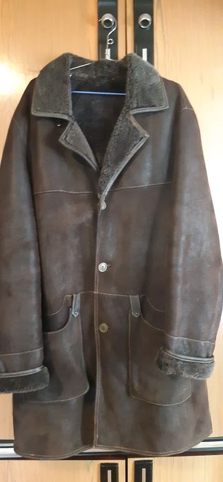 Недорого мужская натуральная дублёнка,52 размер