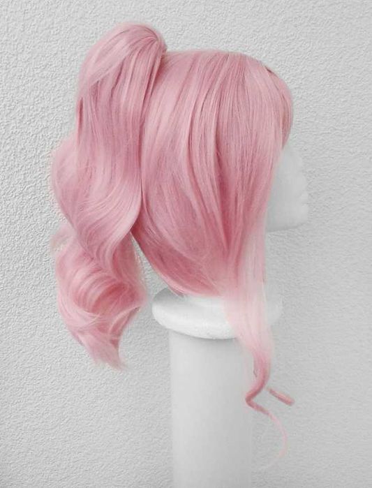 Akiyama Mizuki Project Sekai różowa jasna peruka z kitką cosplay wig