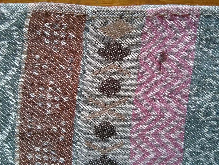 szal damski kolorowy z kaszmirem, hand made