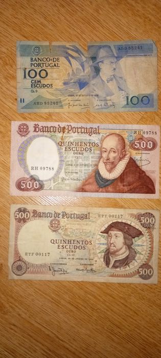 Notas antigas escudos