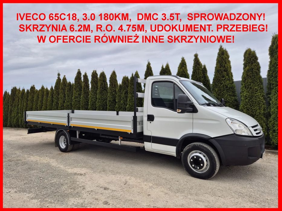 Iveco IVECO 65C18 3.0 180KM/  Skrzynia maxi 6.2m/ DMC 3.5t/ 263tys/ Sprowadzony/ TOP!