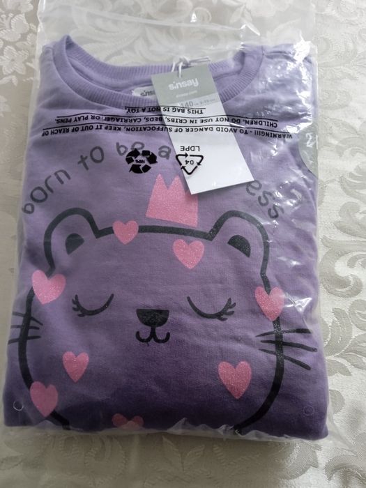 Nowy komplet dla dziewczynki bluza i legginsy rozm. 140