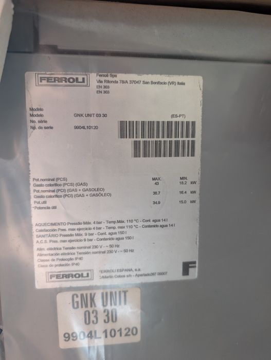 Máquina aquecimento NOVA