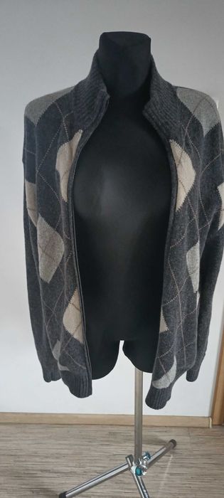 Męski wełniany sweter rozpinany rozm XXL