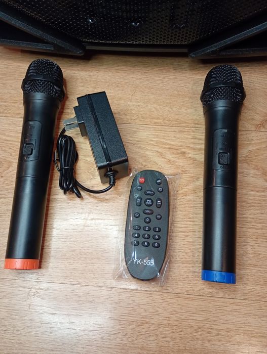 Караоке акустика Temeisheng-A15(Bluetooth,SD,USB,FM)пультДУ,2микрофона