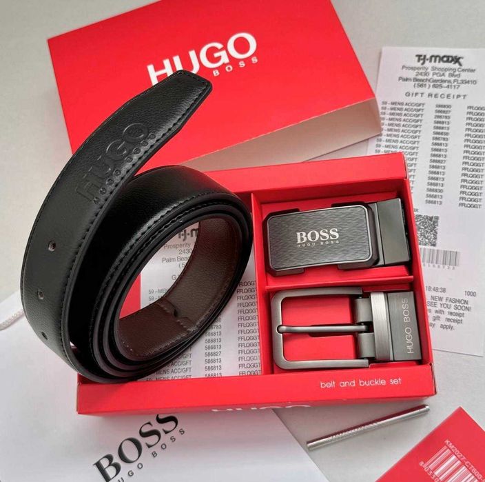 Шкіряний ремінь Hugo