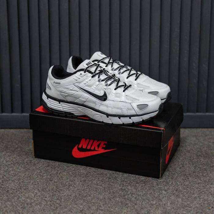 Кросівки Nike P-6000 White - Black premium | Кроссовки Найк чоловічі