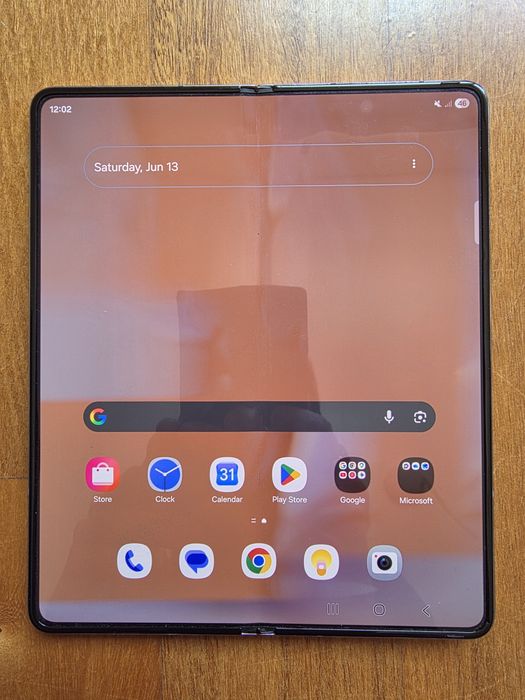 Telemóvel Dobrável Desbloqueado Samsung Galaxy Z Fold5 com 256 GB de ROM e 12 GB de RAM