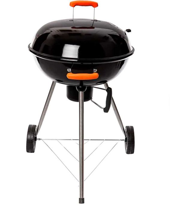 Churrasqueira a carvão com rodas e capa – grande (57 cm)