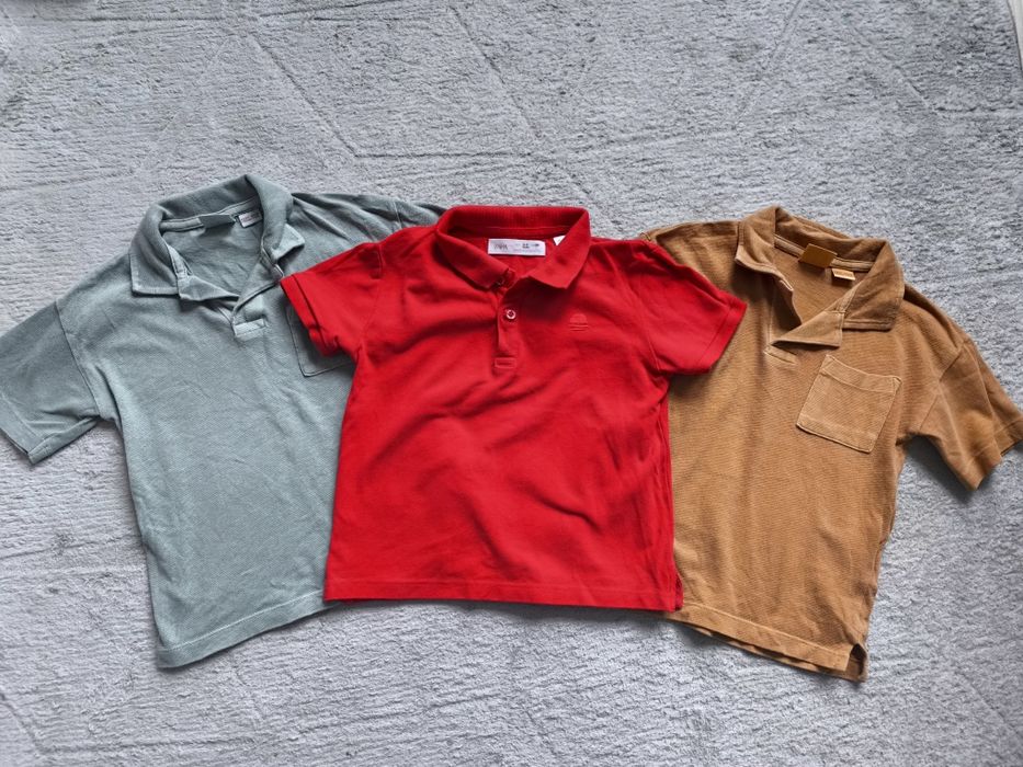 Zestaw koszulek polo Zara 98 polówki chłopięce