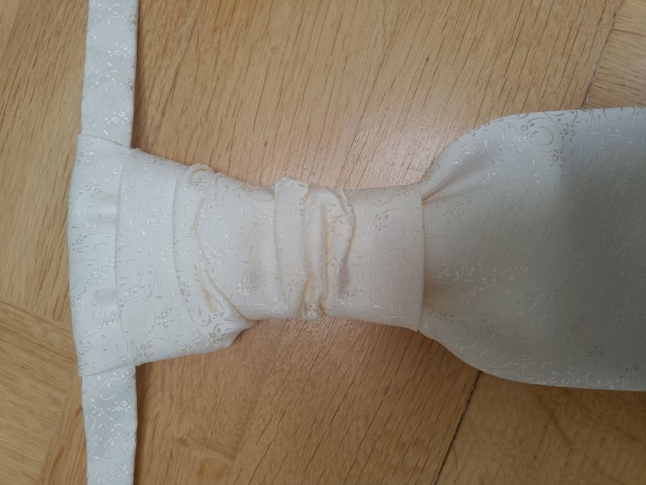 Musznik męski i poszetka kolor ecru