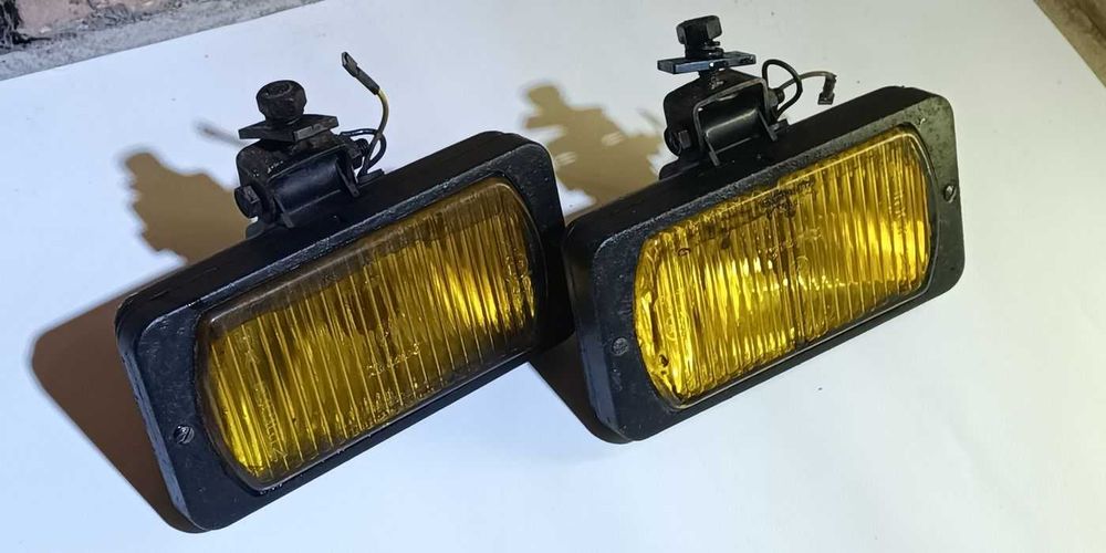Klasyczne Żółte Halogeny ZELMOT – PRL / RALLY – Fiat 126p, 125p, Polonez, BMW E30, Peugeot 205