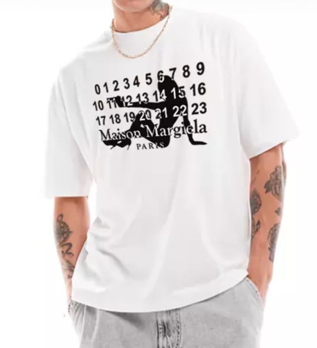 Мужские футболки Maison Margiela Paris Logo  мейсон марджела унисекс