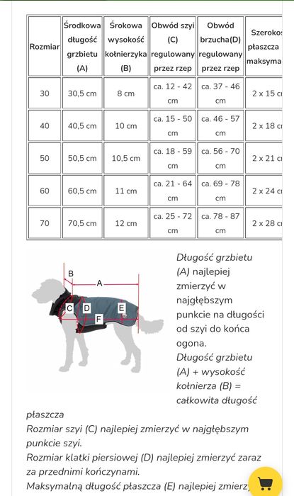 Warmup Pro Sky, płaszcz dla psa