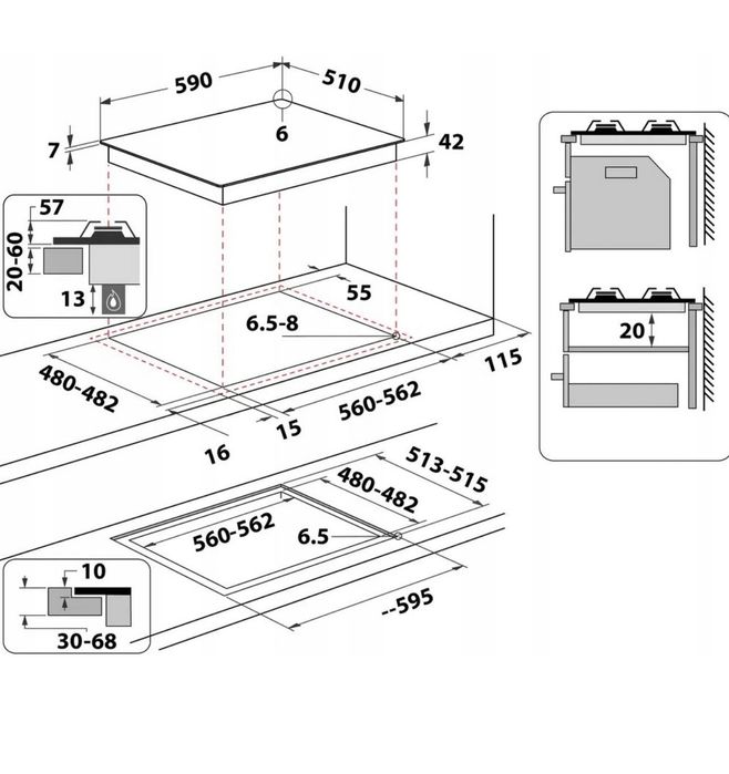 Газова варильна поверхня Whirlpool AKTL 629/NB1