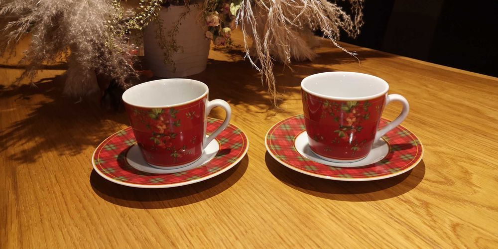 Zestaw prezentowy Filiżanki do kawy herbaty porcelanowe Karolina