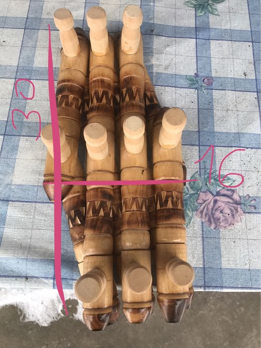 Вешалка деревянная, крючок-вешалка