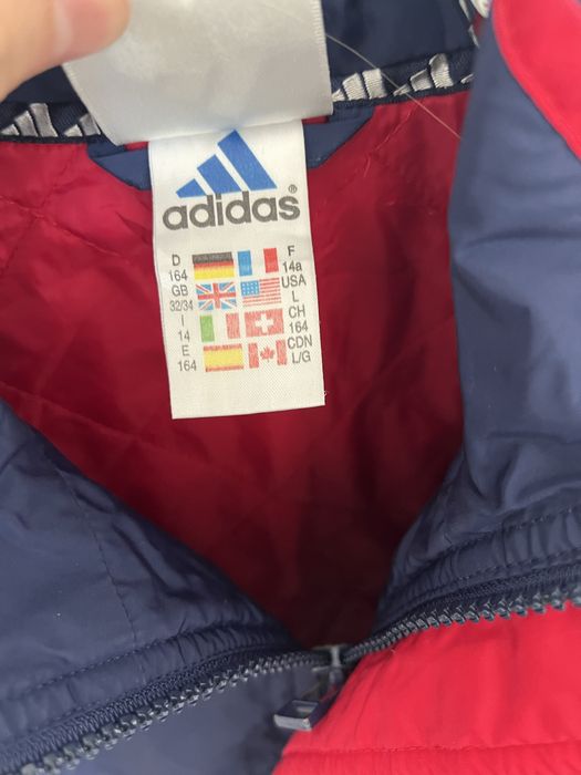 Kurtka Adidas granatowa wiatrówka, rozmiar 164 / męska S