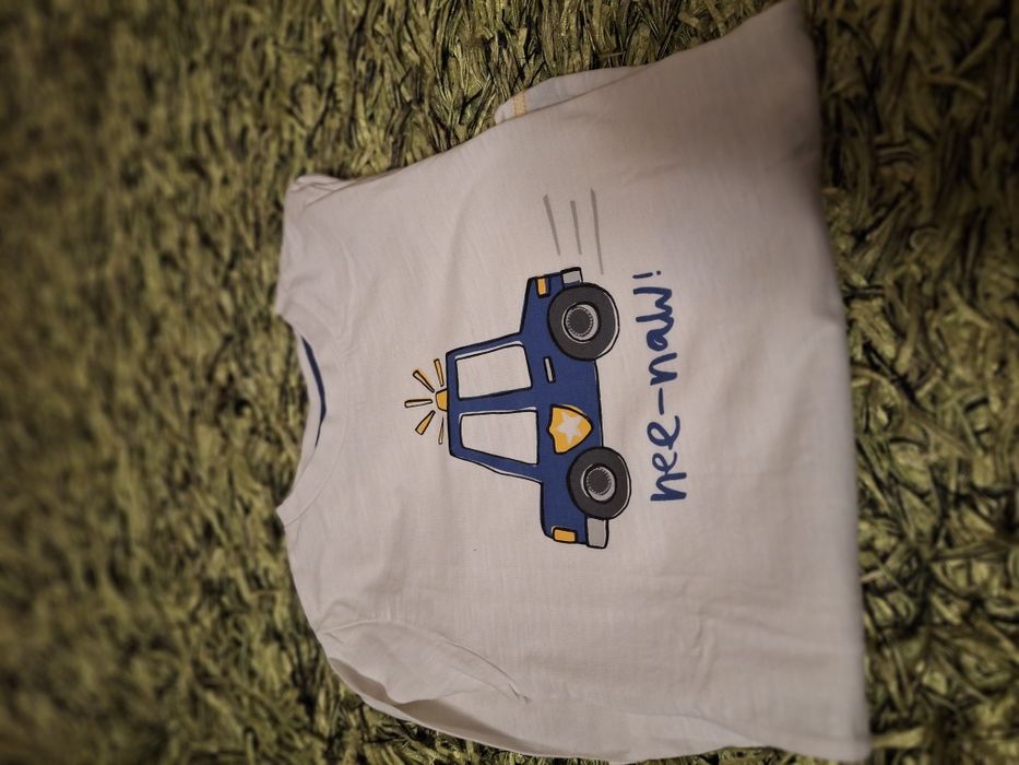 Koszulki z długim rękawem dla chłopca białe rozmiar 116