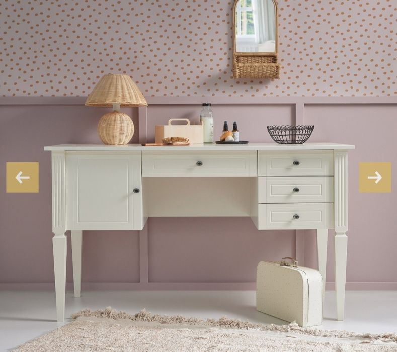 Biurko Ines elegant white sekretarzyk