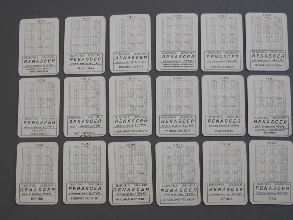 Calendários Telenovelas Brasileiras