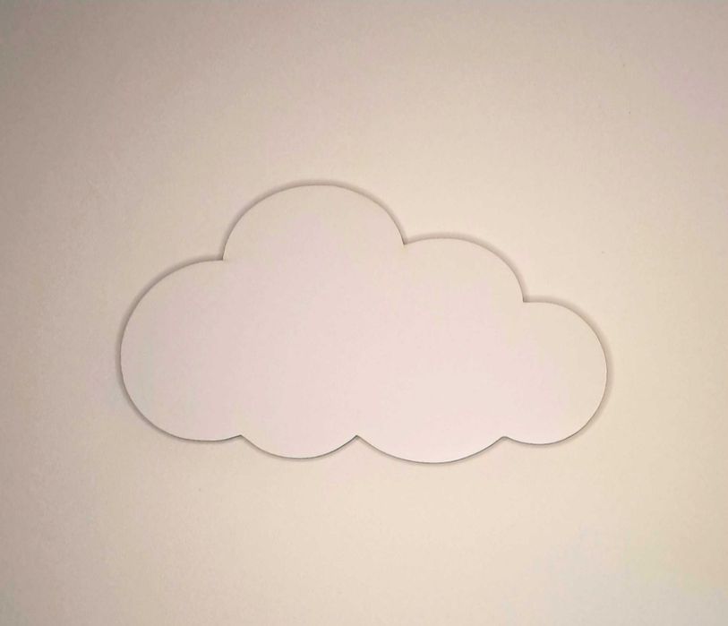 Nuvem decorativa e candeeiro de criança com luz led e sensor invisível