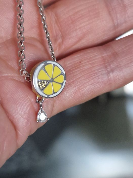 Charms  zawieszka cytryna  srebro 925