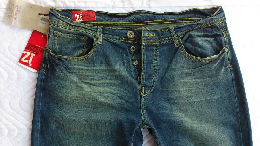 Джинсы ZARA Jеans,Испания.НОВЫЕ с витрины,р.46.ТёмноСиние С этикетками