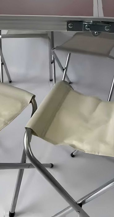 Стіл складний/розкладний + посилені стільці 4 шт в комплекті, дача,сад