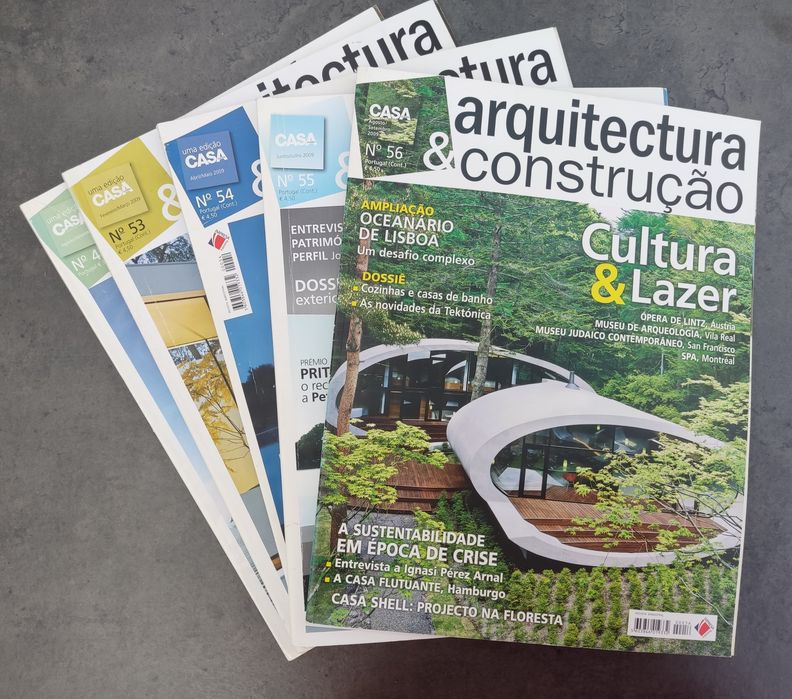 5 Revistas de Arquitectura & Construção - N° 44, 53, 54, 55 e 56